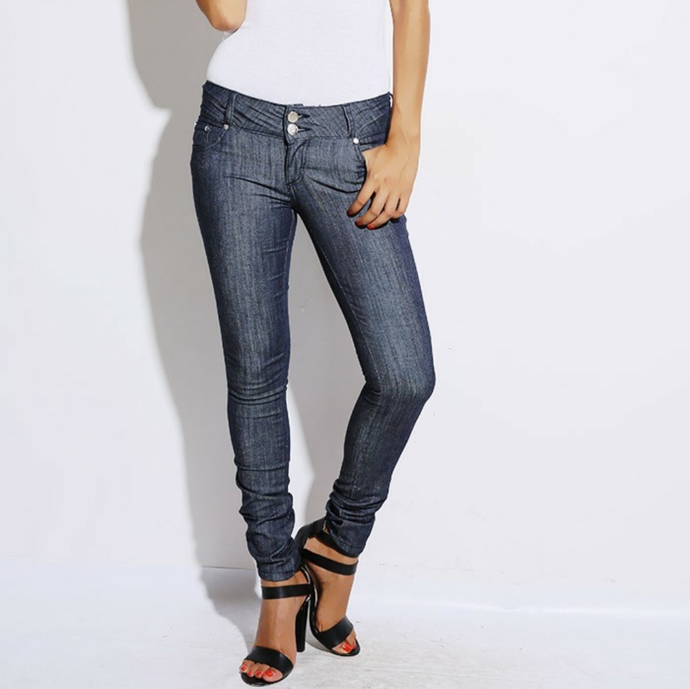 Blue Low Rise Skinny Jeans